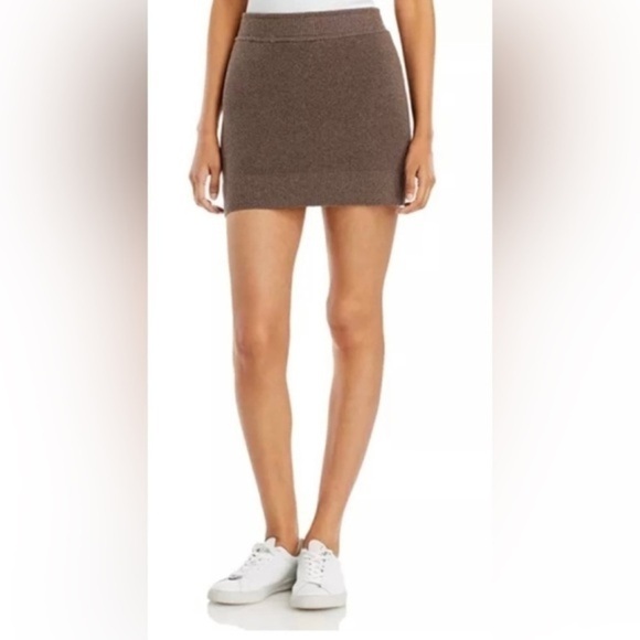 Monrow Dresses & Skirts - Monrow iced coffee sweater mini skirt Medium NWT